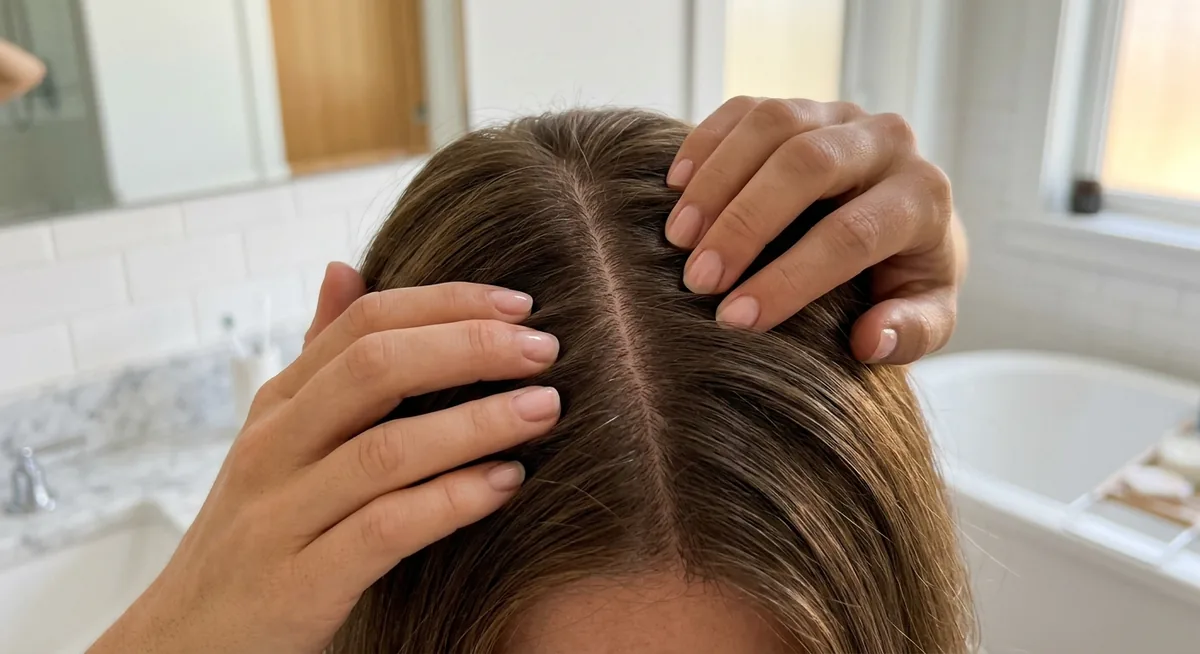 Part your hair along your scalp