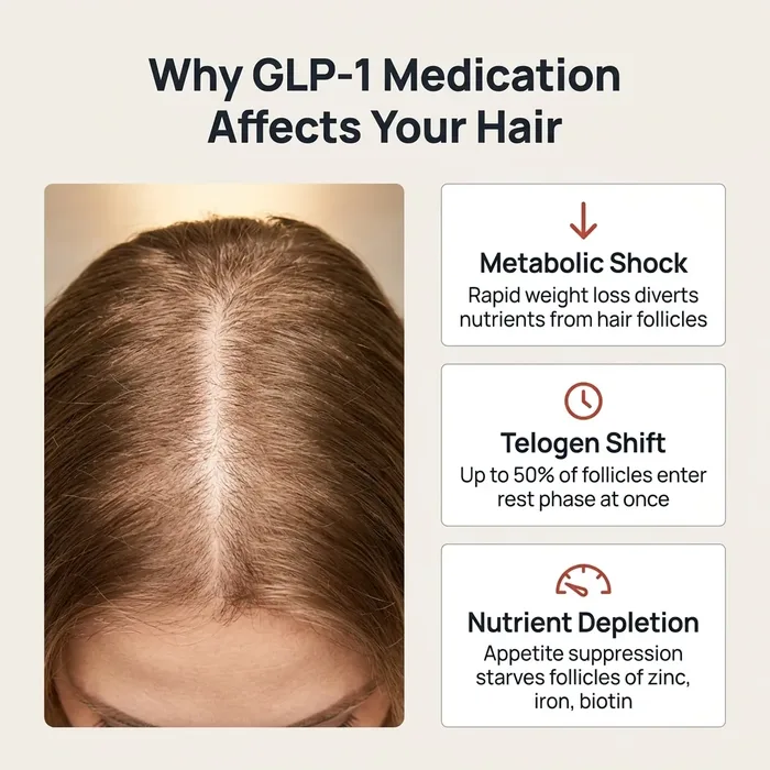 Why GLP-1 affects hair